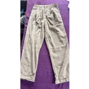 Eddie‎ Bauer Corduroy Pleated Wide Leg Pants Men 12 Beige Tan Casual Khaki
